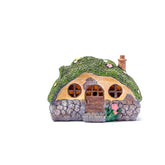 Solar Powered Fairy House - Green Grass Roof